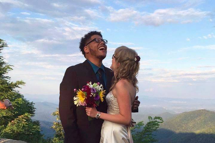 Happy groom blue ridge pkwy