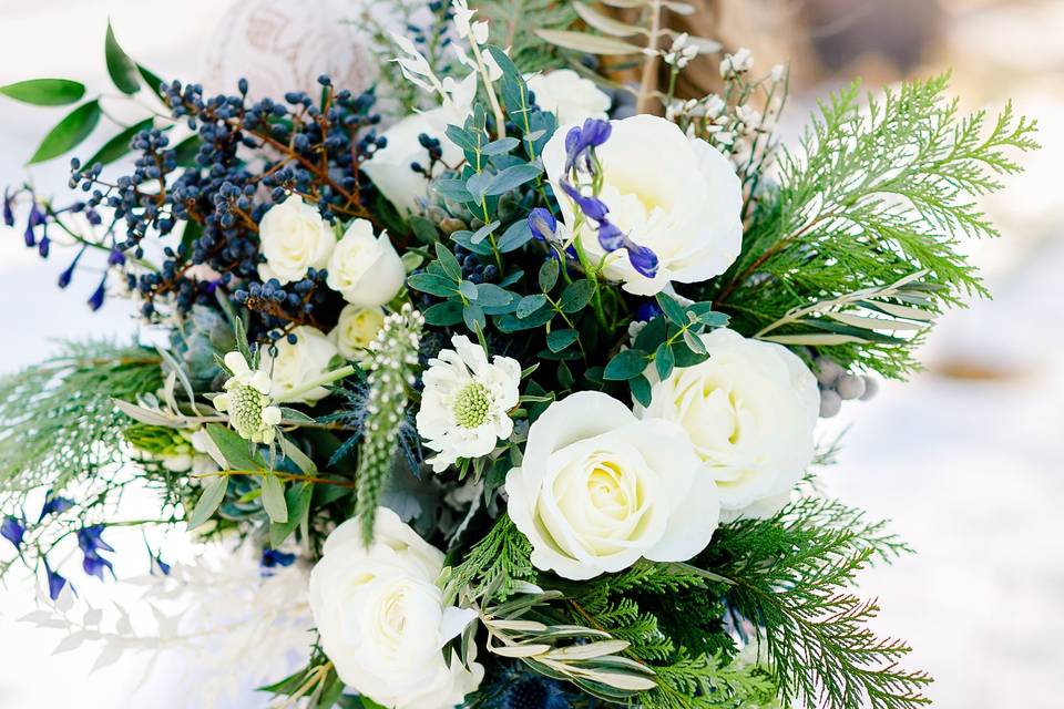 A delicate boutonniere