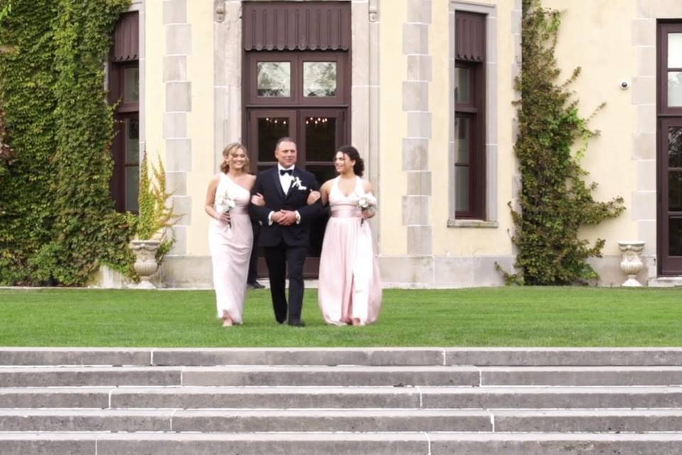 Daughters Escort Dad