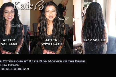Makeup & Hair Extensions by Katie on Mother of the Bride. She wanted a natural and fresh look. She was ecstatic with her results. She looks amazing!! xoxo