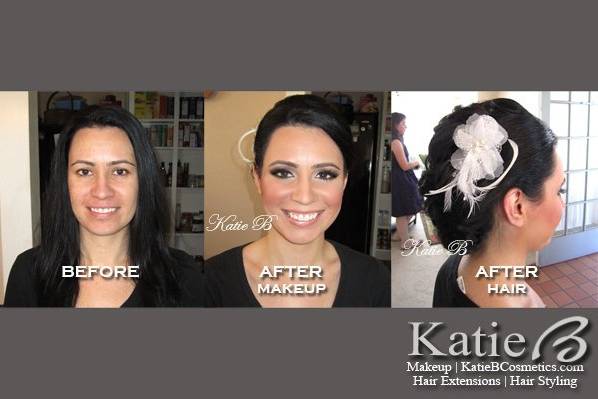 Makeup & Hair by Katie B on Bride Andrea.