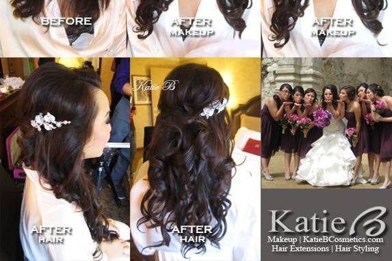 Plum shadows to match her plum colored wedding! info@katiebcosmetics.com to book me!