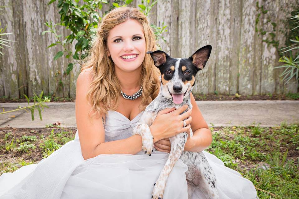 Bride & Her Puppy of Honor