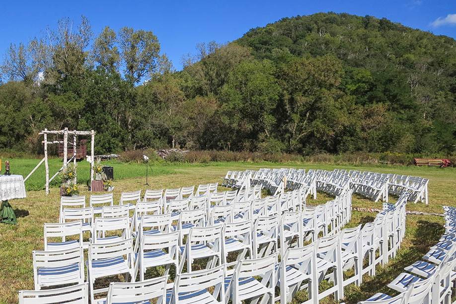 Wedding ceremony setting