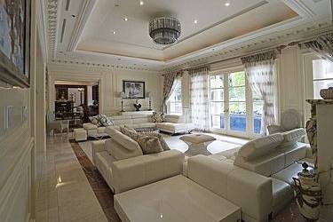 The white  living room