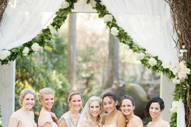 Peach themed wedding