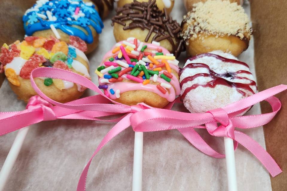 Assorted mini doughnut pops