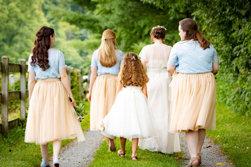 Bridal Party walk away