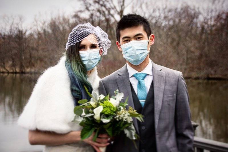 Masks but make it wedding styl