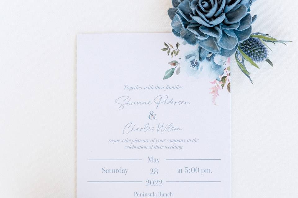 Blue & Blush Wedding Theme