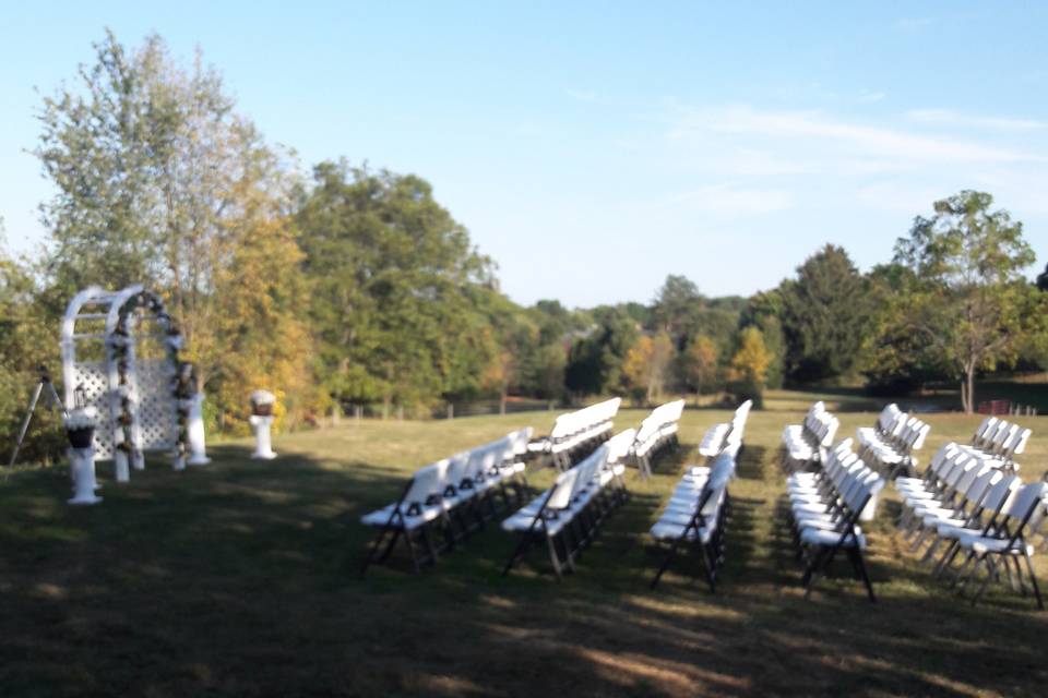 Outdoor ceremony setup