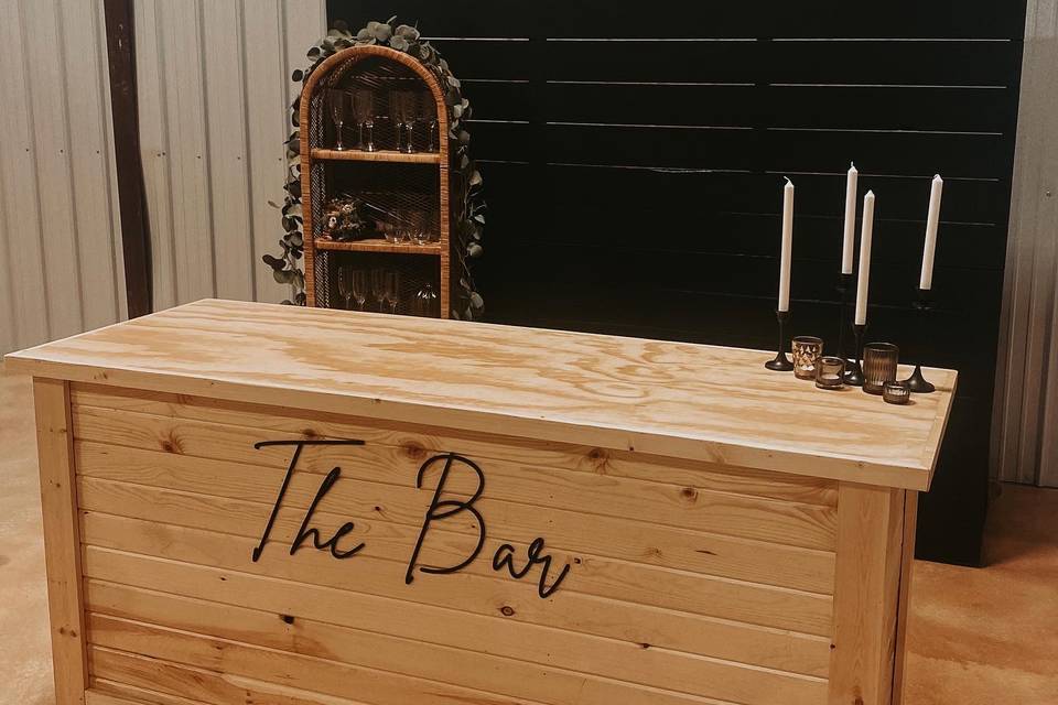 Bar with Black Backdrop