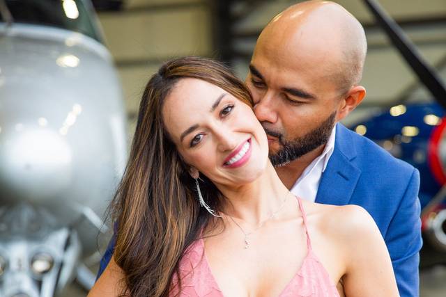 Airport engagement session