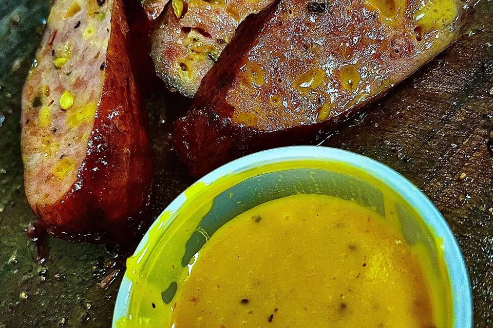 Jalapeño cheddar brisket and pork sausage