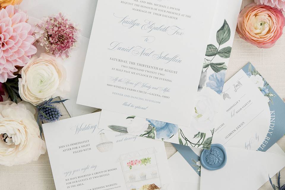 Watercolor Wedding Invitation