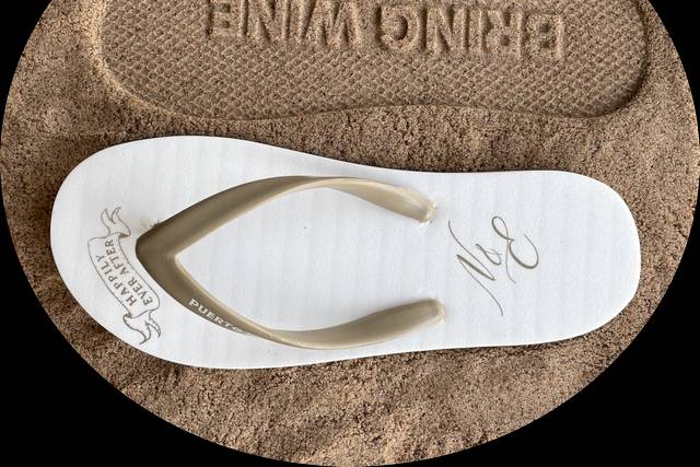 Bring wine flipflops