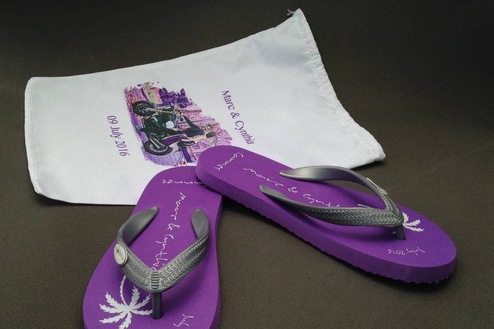 Purple flipflops