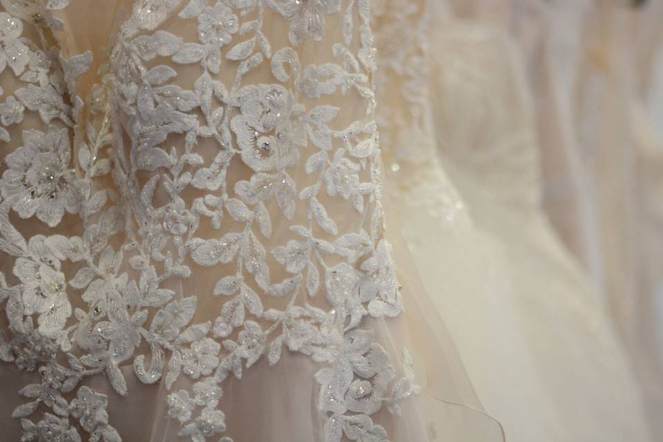 Close up of lace detail