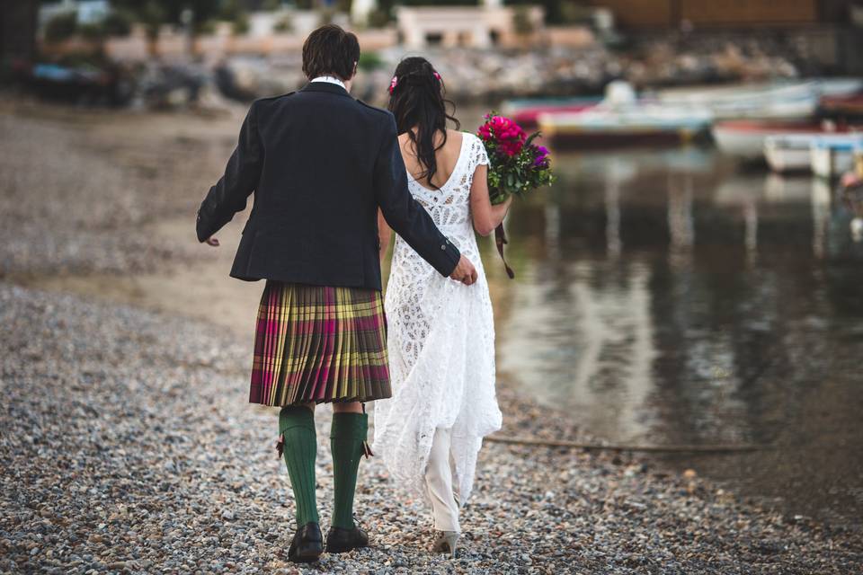 Scottish wedding by the sea