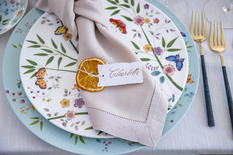 Calligraphy place card