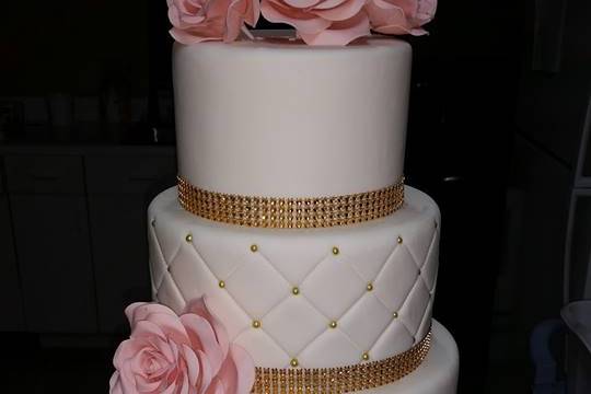 White gold and rose pink