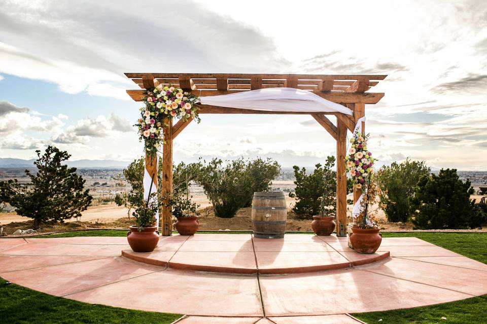 Floral arbor decor