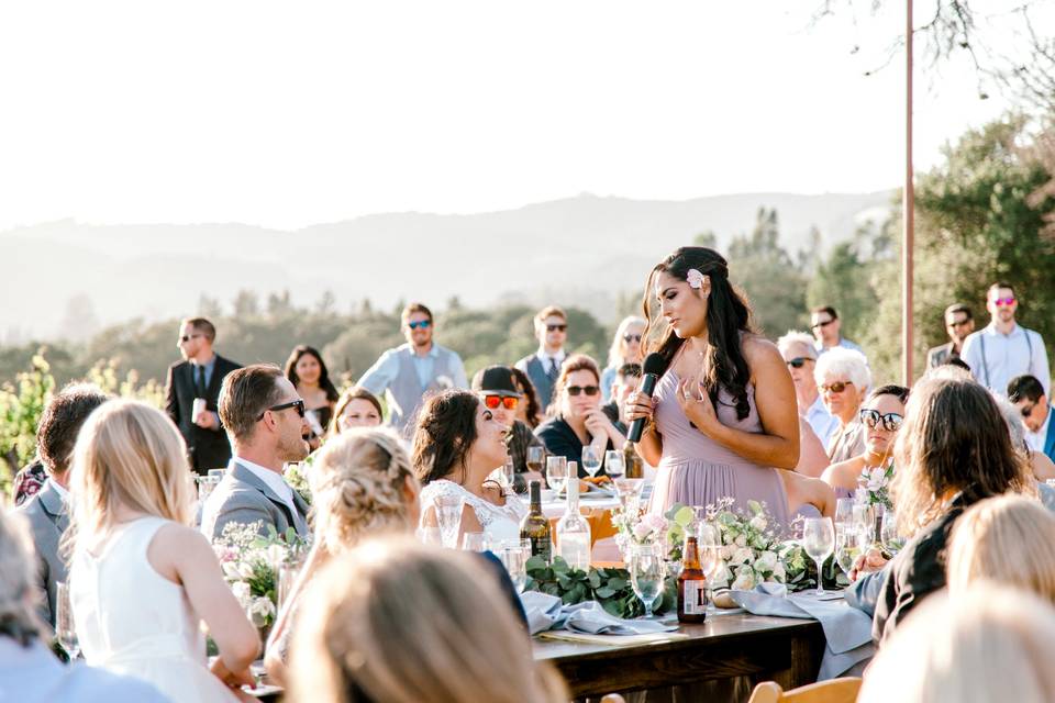 Toasts to the couple