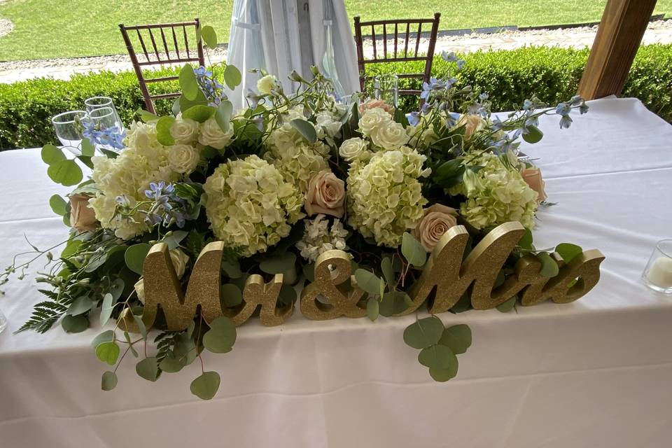 Golf course head table