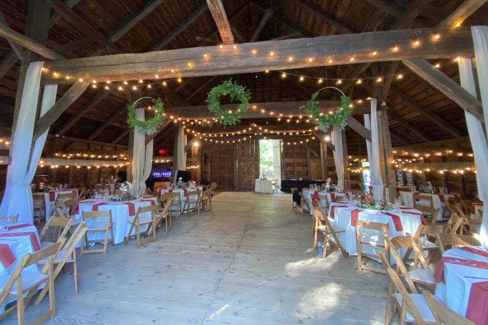 Barn with floral rings