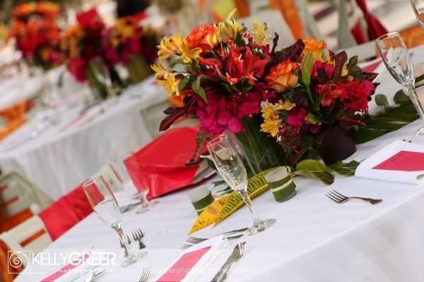 Lush Tropical Wedding Reception