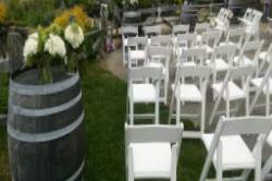 The wedding ceremony setup