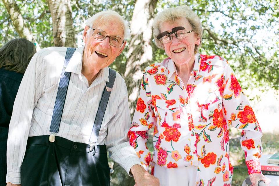 Joyful older couple