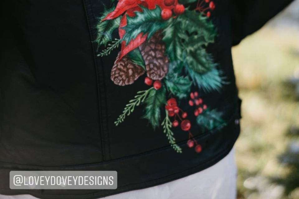 Christmas Hand Painted Jacket