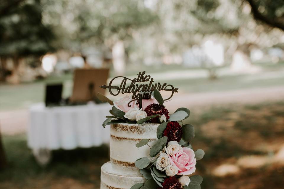 Naked Wedding Cake