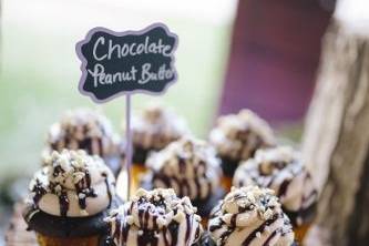 Scratch Gourmet Chocolate Peanut Butter Wedding Cupcakes