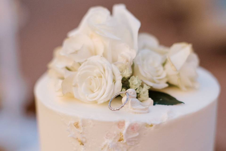 Pink Quartz Wedding Cake