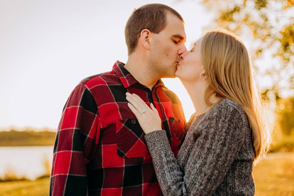 Outdoor wedding portrait