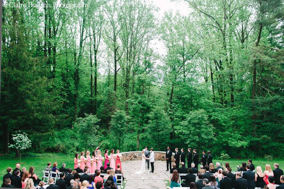 Outdoor wedding ceremony