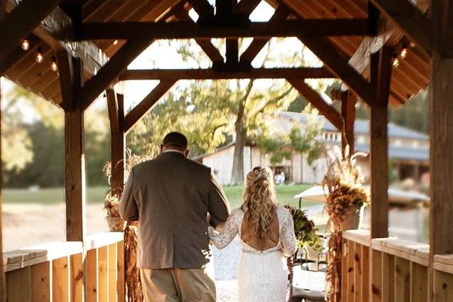 Escorting the bride