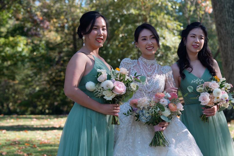 Bride & bridesmaids