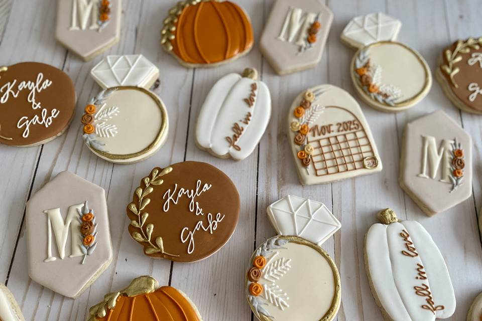 Autumn Wedding Cookies