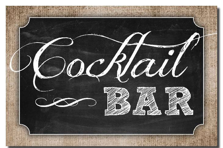 Cocktail bar signage