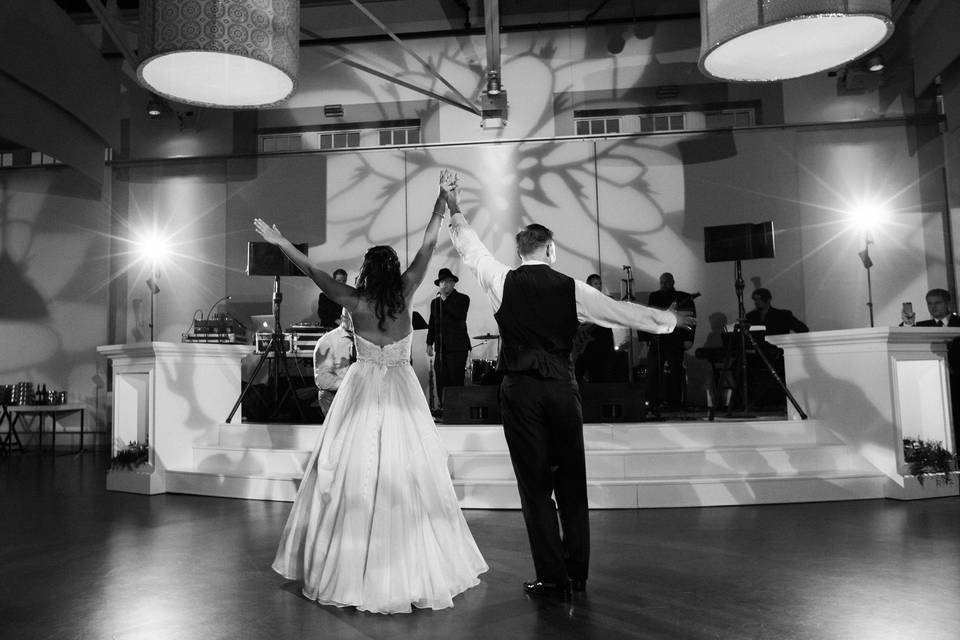 Newlyweds on the dance floor