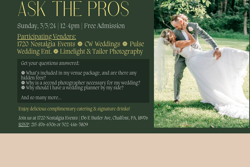 Ask the Pros Wedding Event