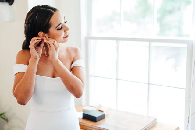 Bride getting ready