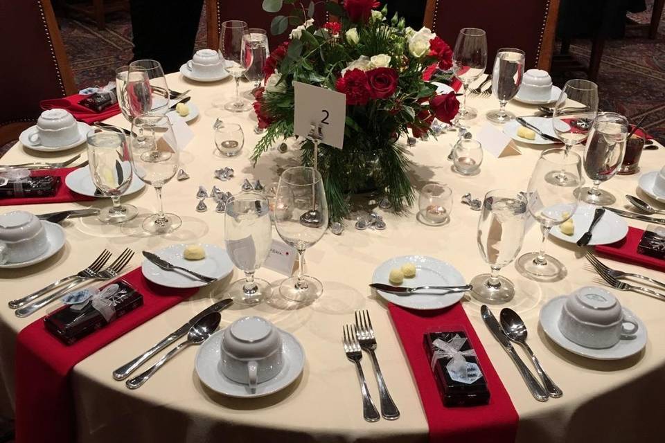 Table settings, christmas