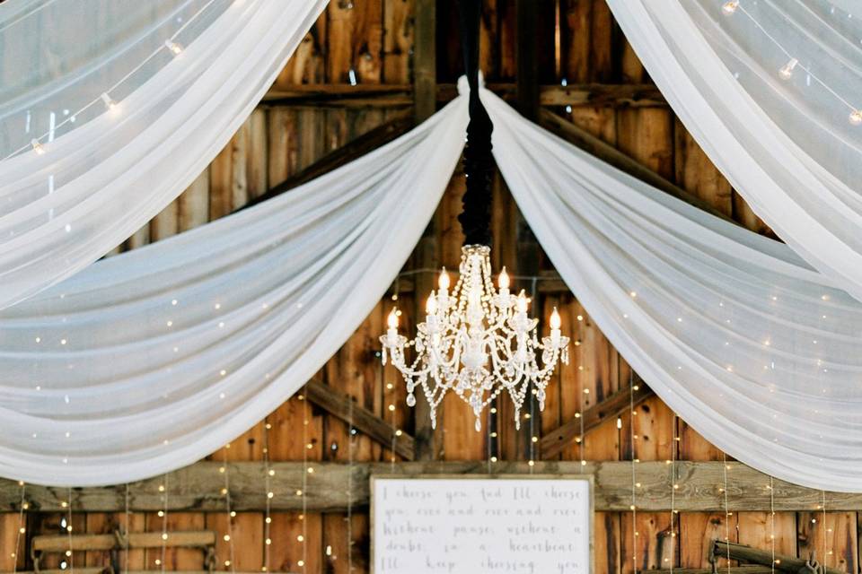 The family barn all dressed up for the reception dinner and dancing! Pc: @sarahwindeckersarah windecker photographyhttp: //sarahwindeckerphotography. Com