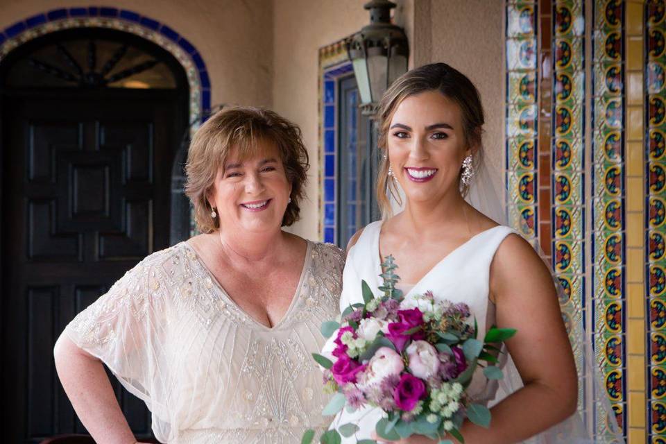 Beautiful mother and bride to be.