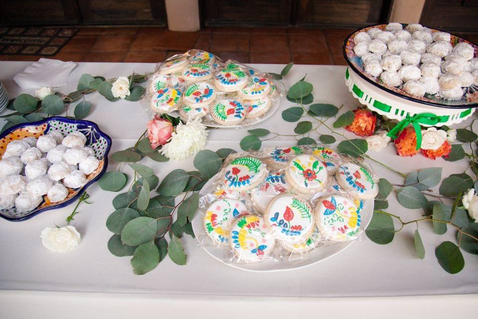 Custom made cookies for our hacienda theme.