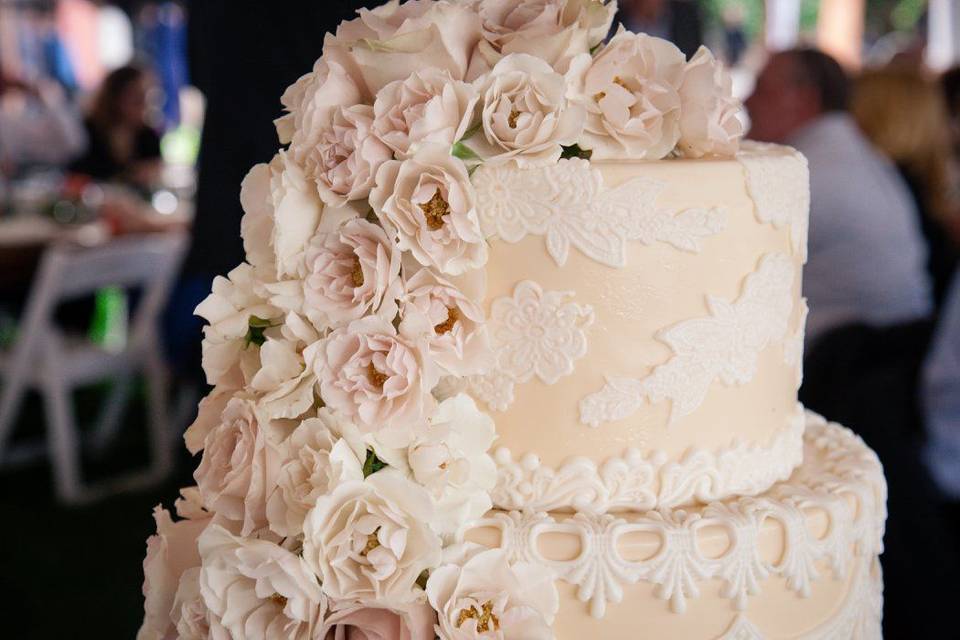Wedding cake close up.